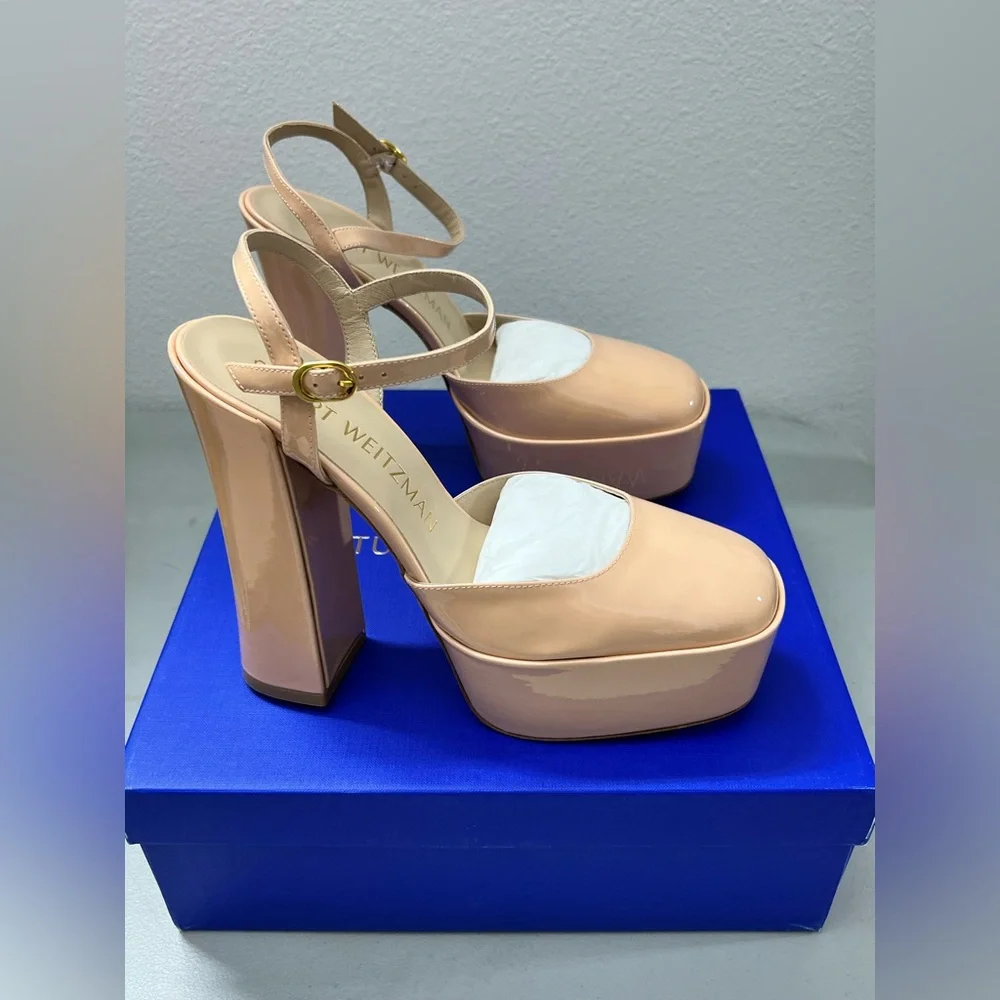 152MM Skyhi Patent Leather Platform Pumps